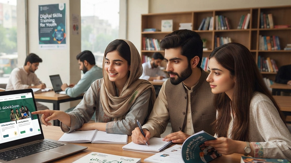 Accessing career guides and learning materials